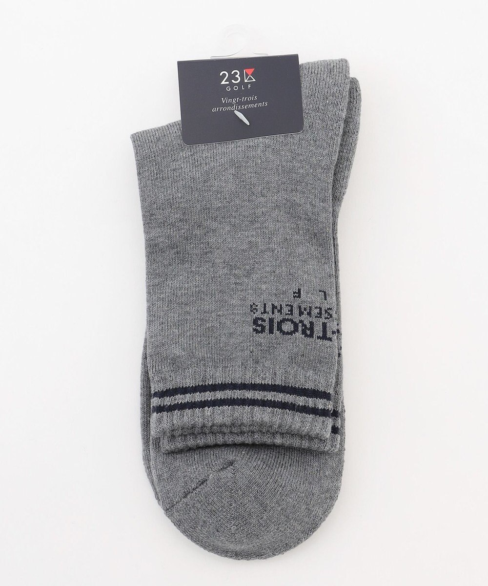 23区GOLF 【MEN】バックロゴレギュラーソックス　１８ｃｍ 