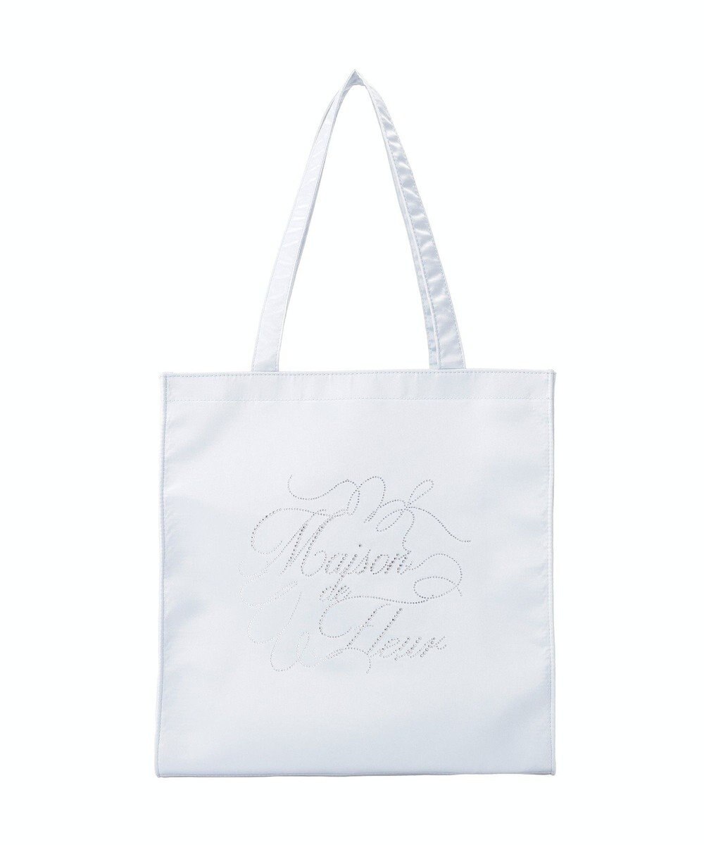 Maison de FLEUR サテンラインストーントートバッグ 