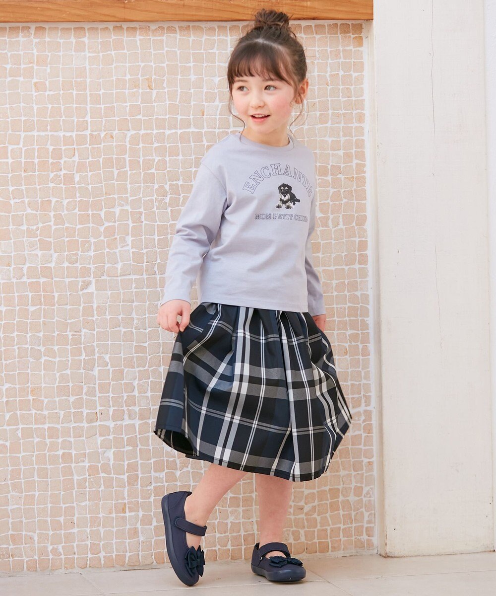 ANY KIDS カラー チェック スカート 