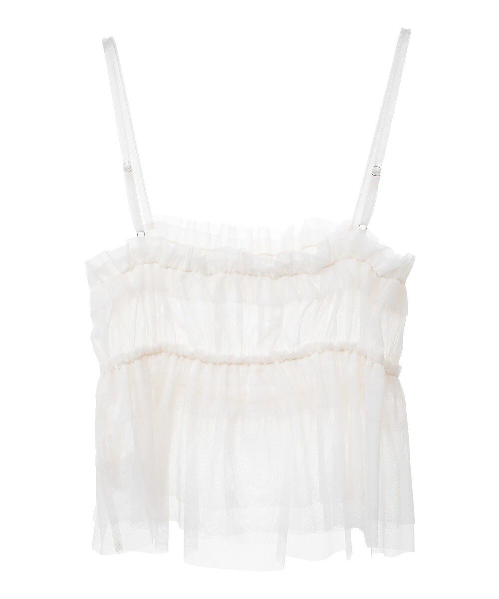 earth music&ecology ＳＥＴ２点フラワープルオーバー＋チュールビスチェ 