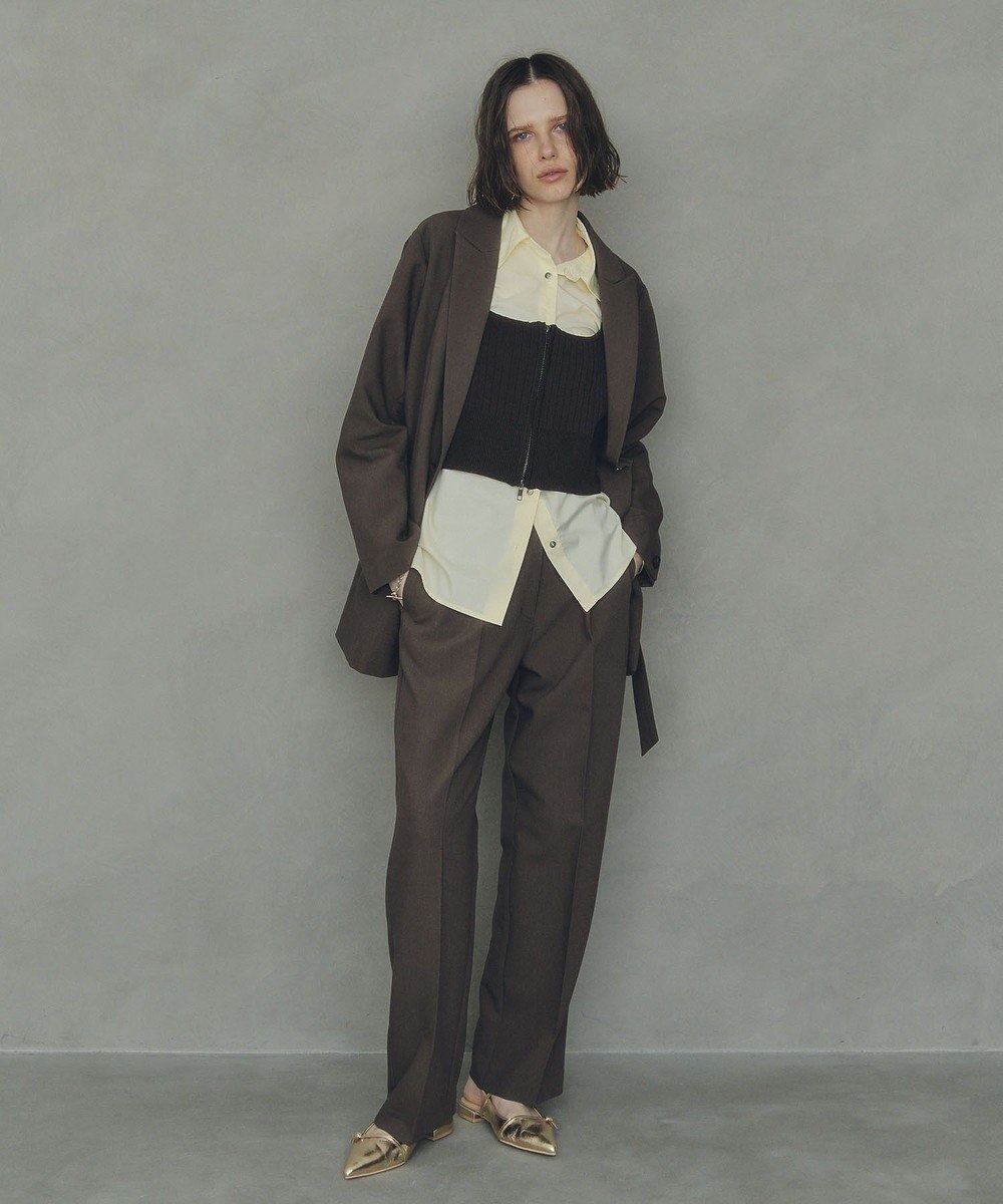 YECCA VECCA 2wayアシメデザインロングジャケット 