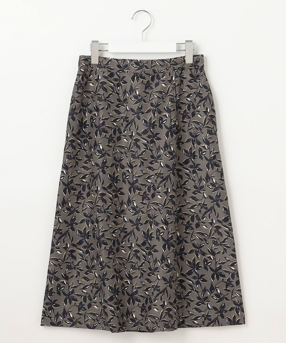 J.PRESS LADIES S 【洗える】ボタニカルプリント スカート 