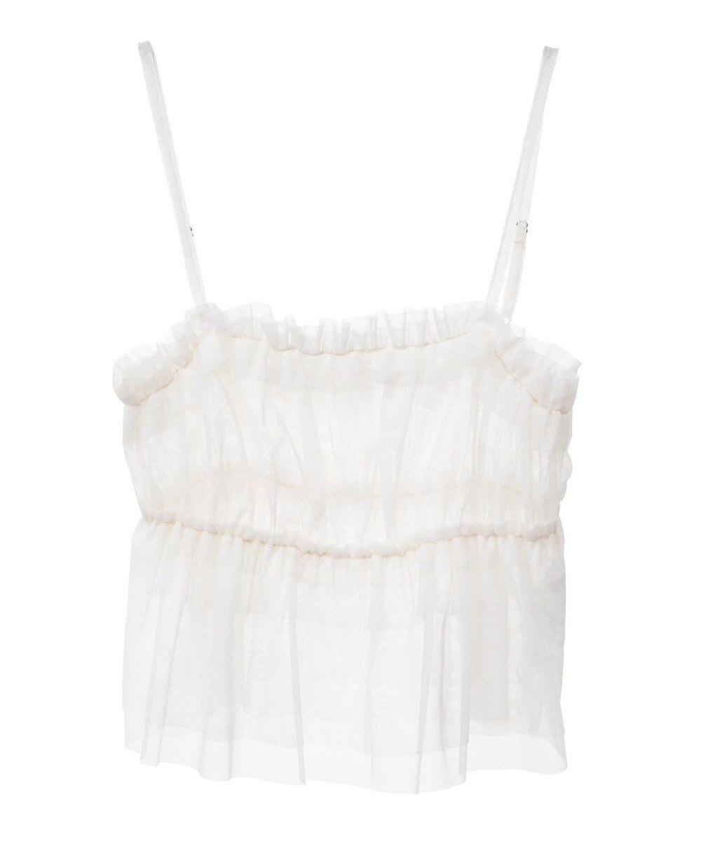 earth music&ecology ＳＥＴ２点フラワープルオーバー＋チュールビスチェ 