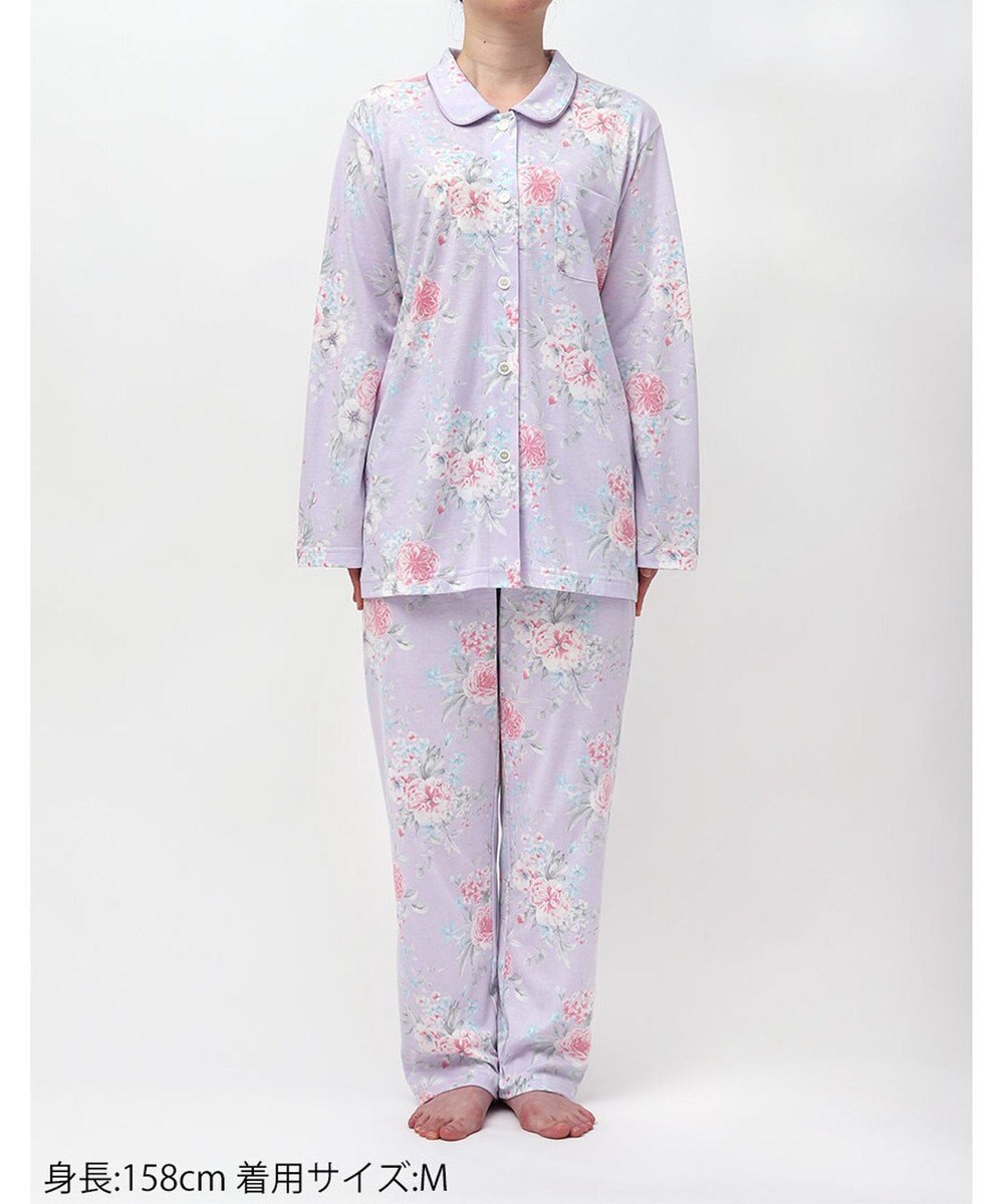 Wing パジャマ 綿100%(本体) 天竺素材 長袖 長ズボン レディース EP8041 ウイング／ワコール 