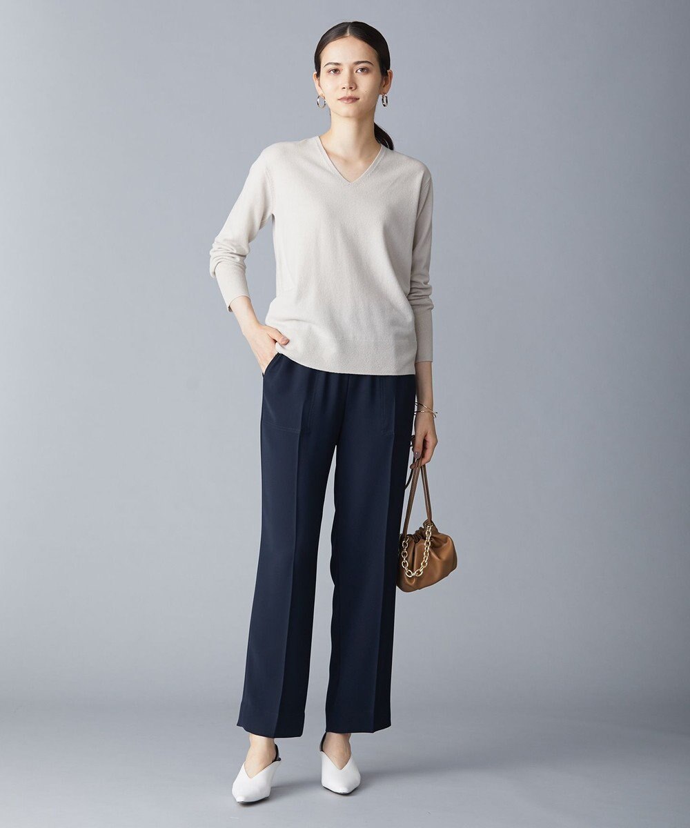 ICB 【人気のため新色追加・WEB限定カラーあり】ソフトウールハイゲージ Vネックニット 