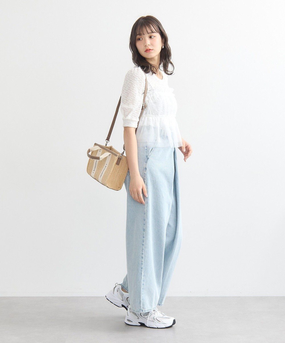 earth music&ecology ＳＥＴ２点フラワープルオーバー＋チュールビスチェ 