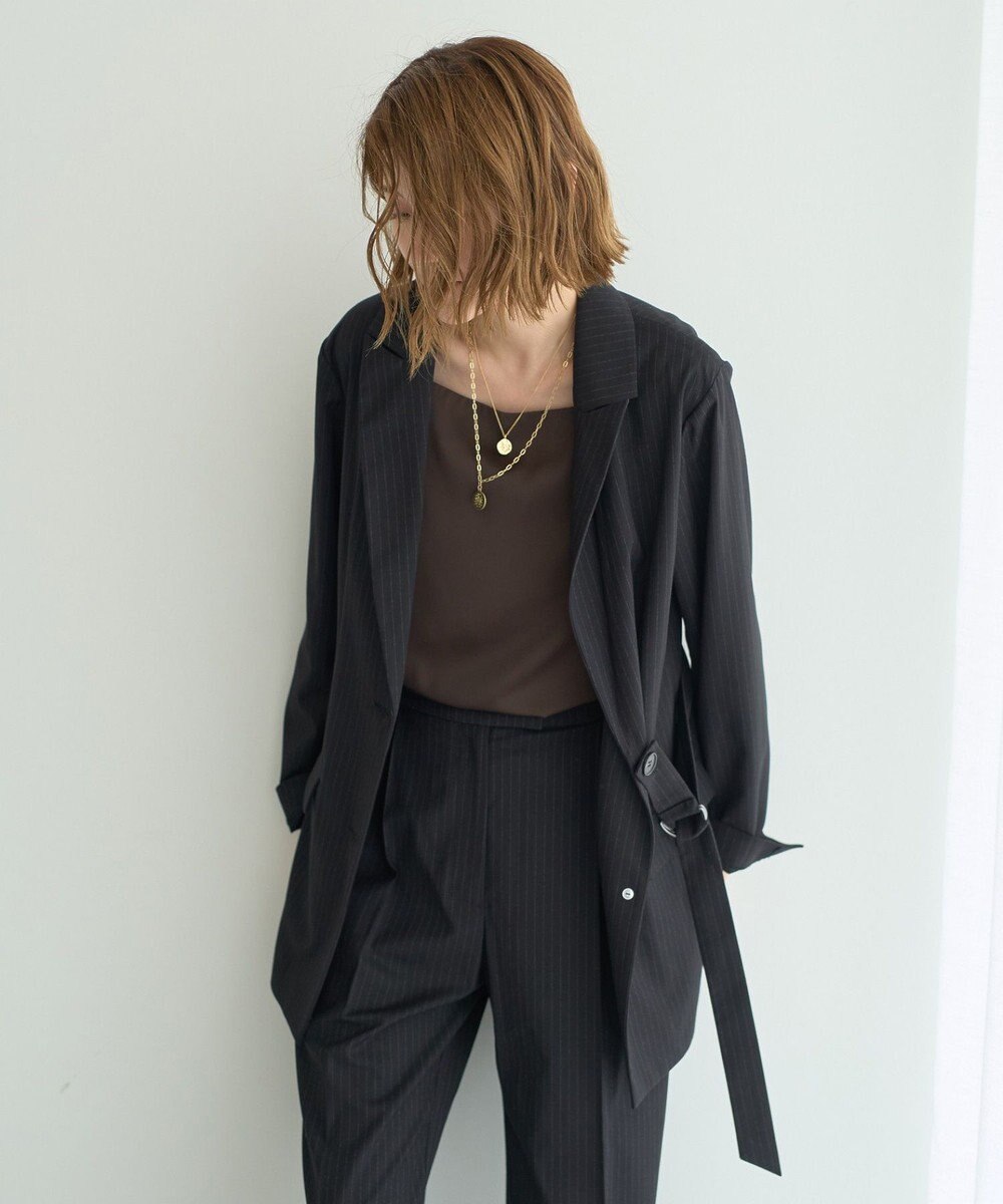 YECCA VECCA 2wayアシメデザインロングジャケット 