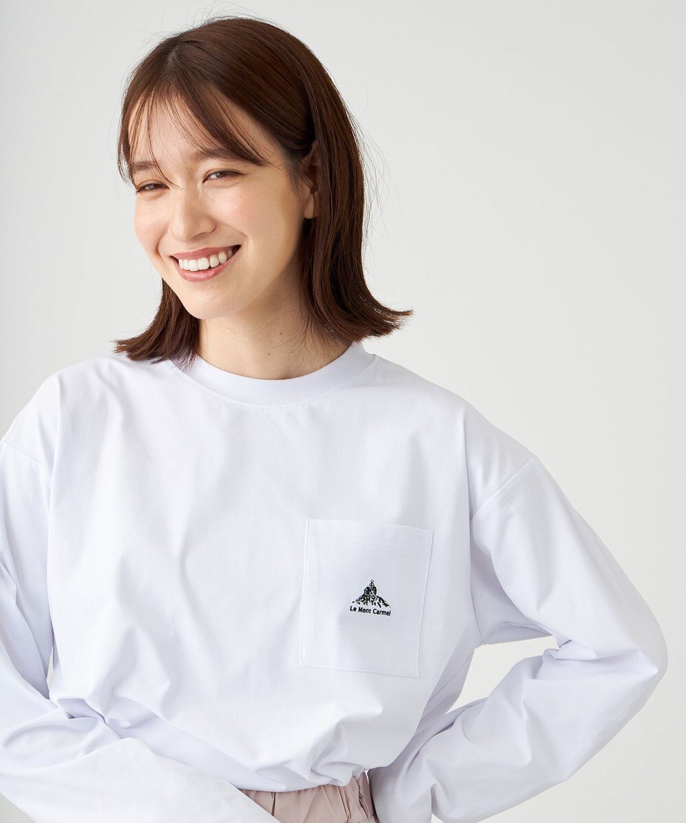 SHARE PARK LADIES 【UVカット・吸水速乾・ストレッチ・軽量 】刺繍ポケットＴシャツ（S・Mサイズ） 