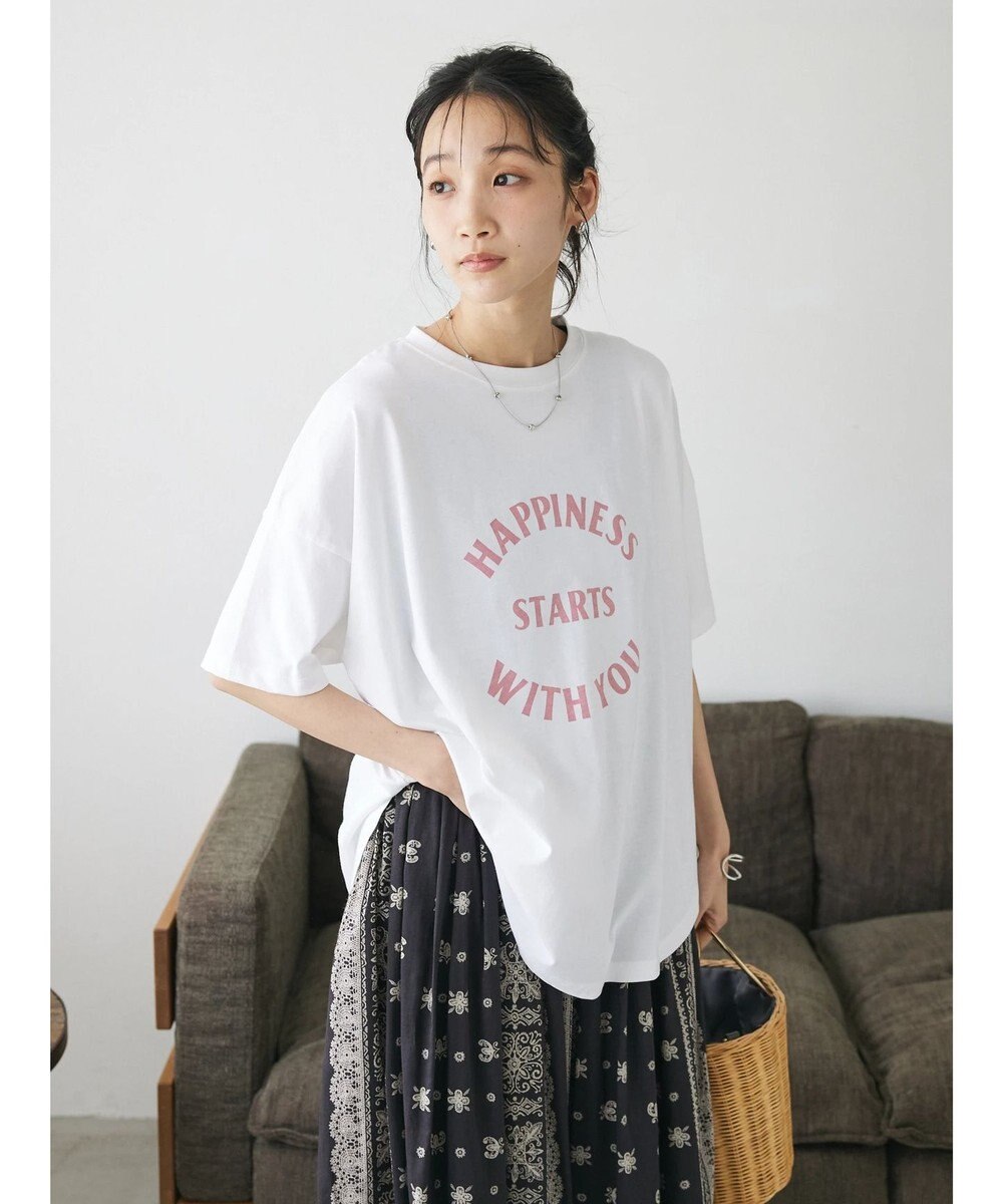 CRAFT STANDARD BOUTIQUE シルケット天竺　ロゴＰＴ裾ラウンドチュニックＳ／Ｓ 