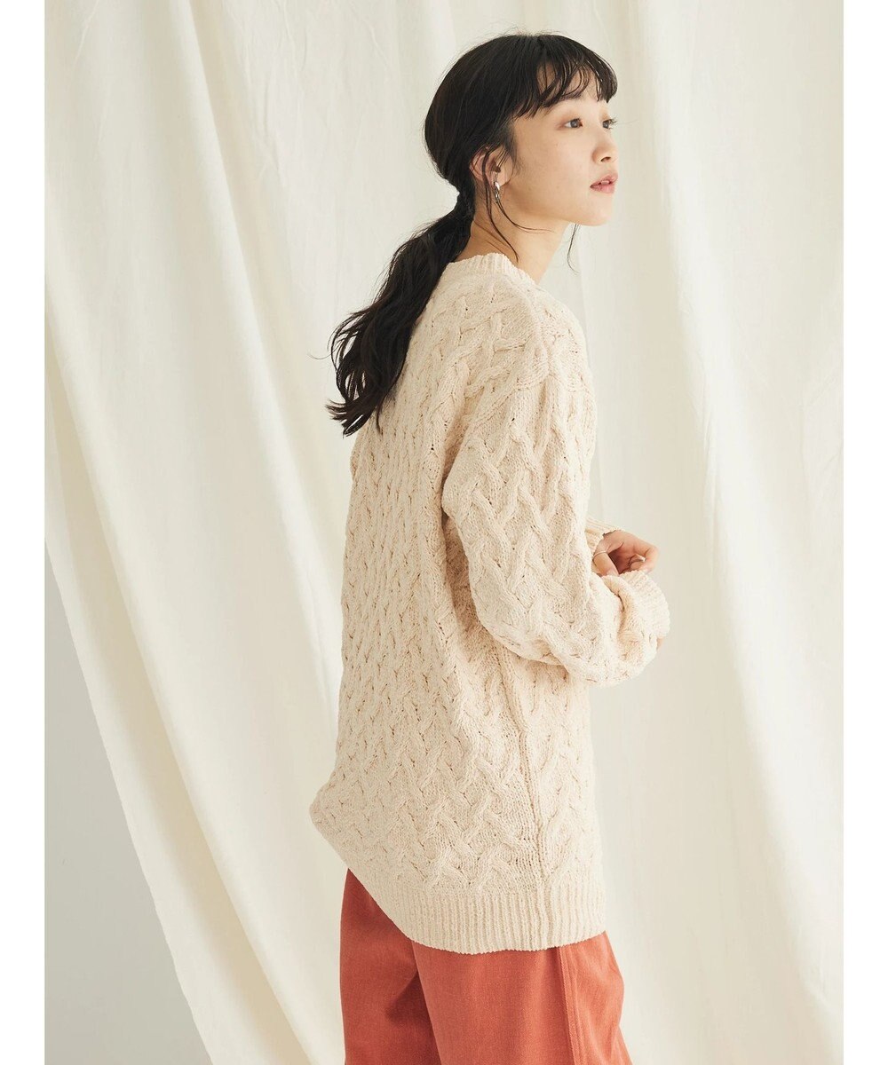 CRAFT STANDARD BOUTIQUE 洗えるモールケーブルニットチュニック 