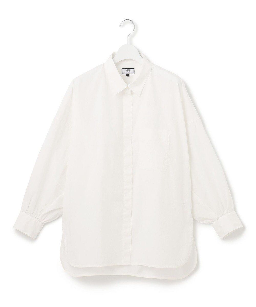 J.PRESS YORK STREET 【WOMEN】コットンタイプライター バックドレープブラウス 