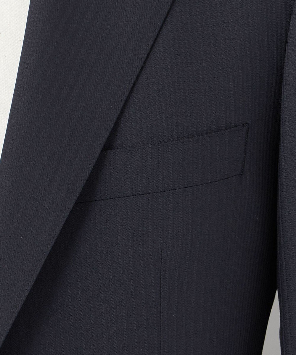 GOTAIRIKU 【御幸毛織】Superio160 ウールカシミヤ スーツ（ブラックストライプ） 