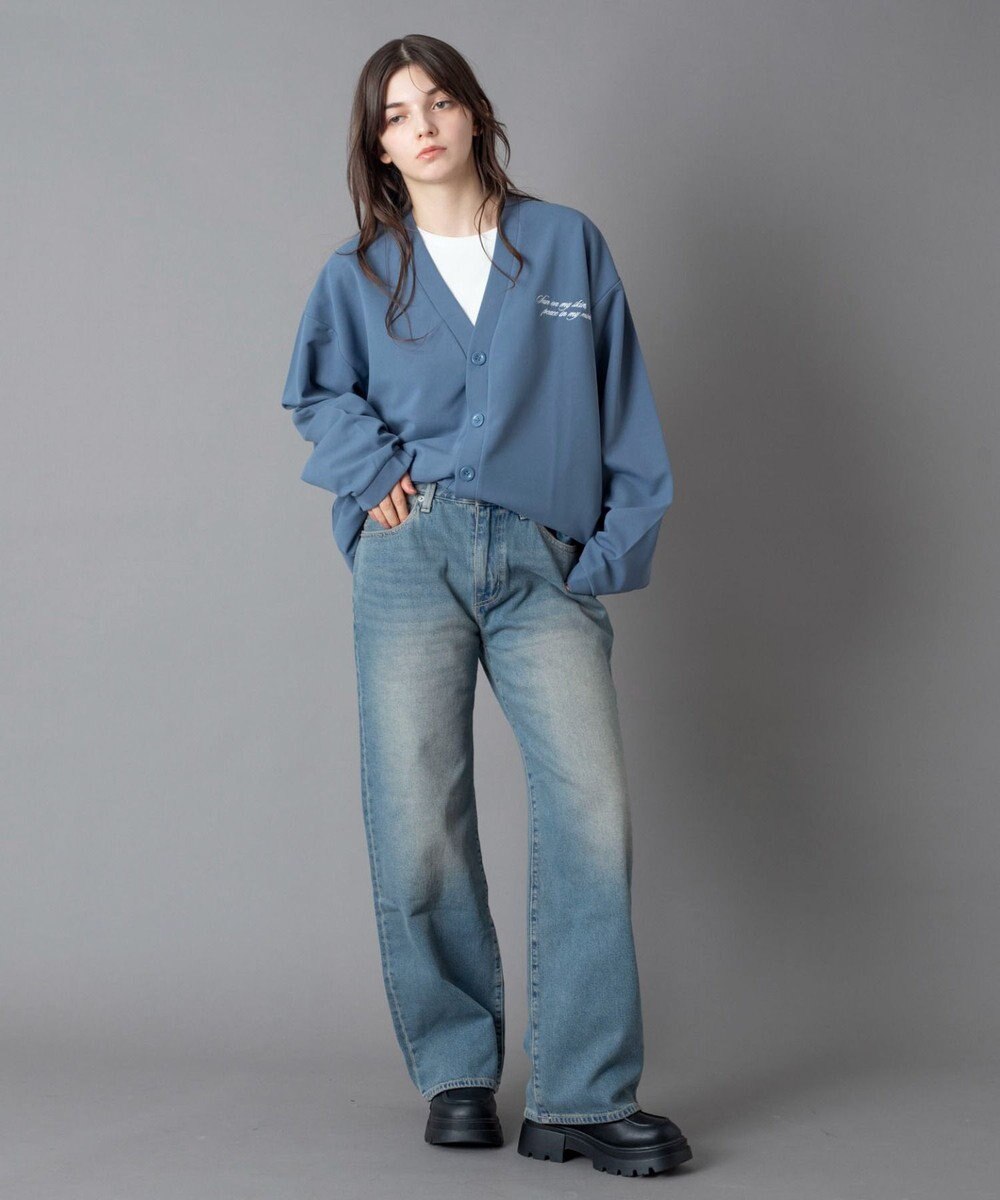 WEGO 【ユニセックス着用ITEM/ウエスト調整可】ストレートデニムパンツ 