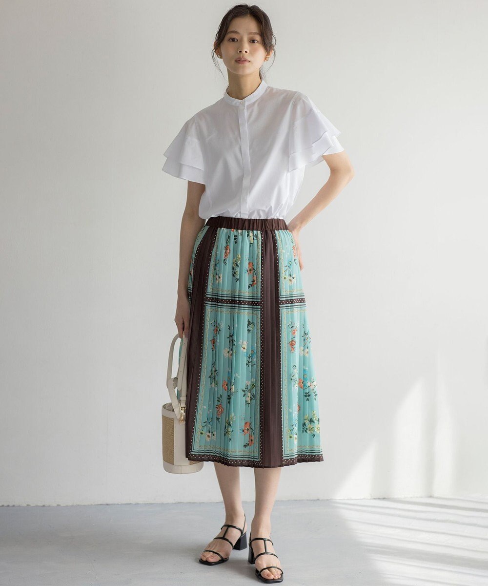 組曲 コットンレーヨンシャーティング ブラウス 