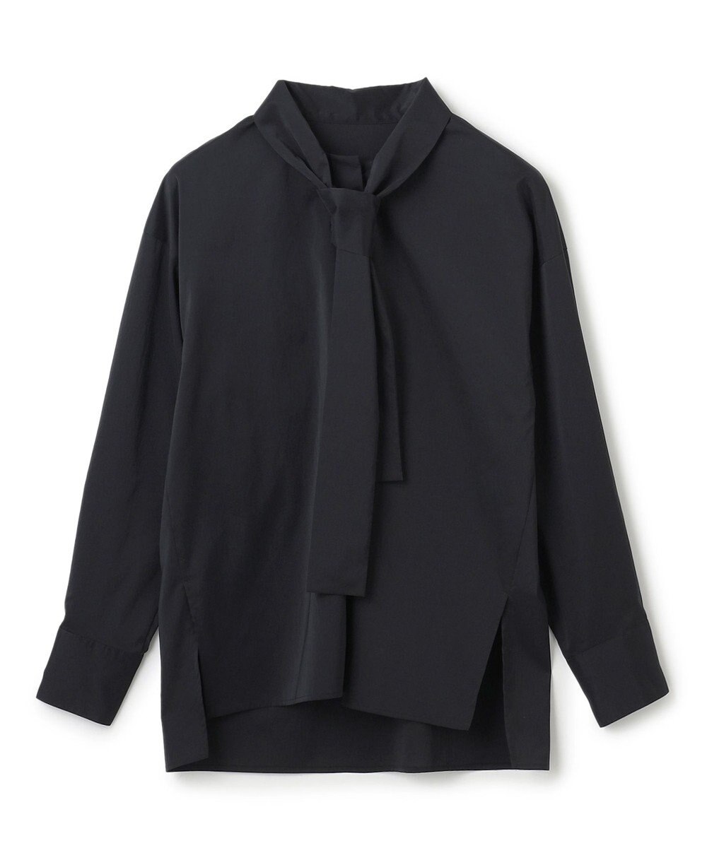 uncrave シルクライクタフタ ボウタイブラウス 