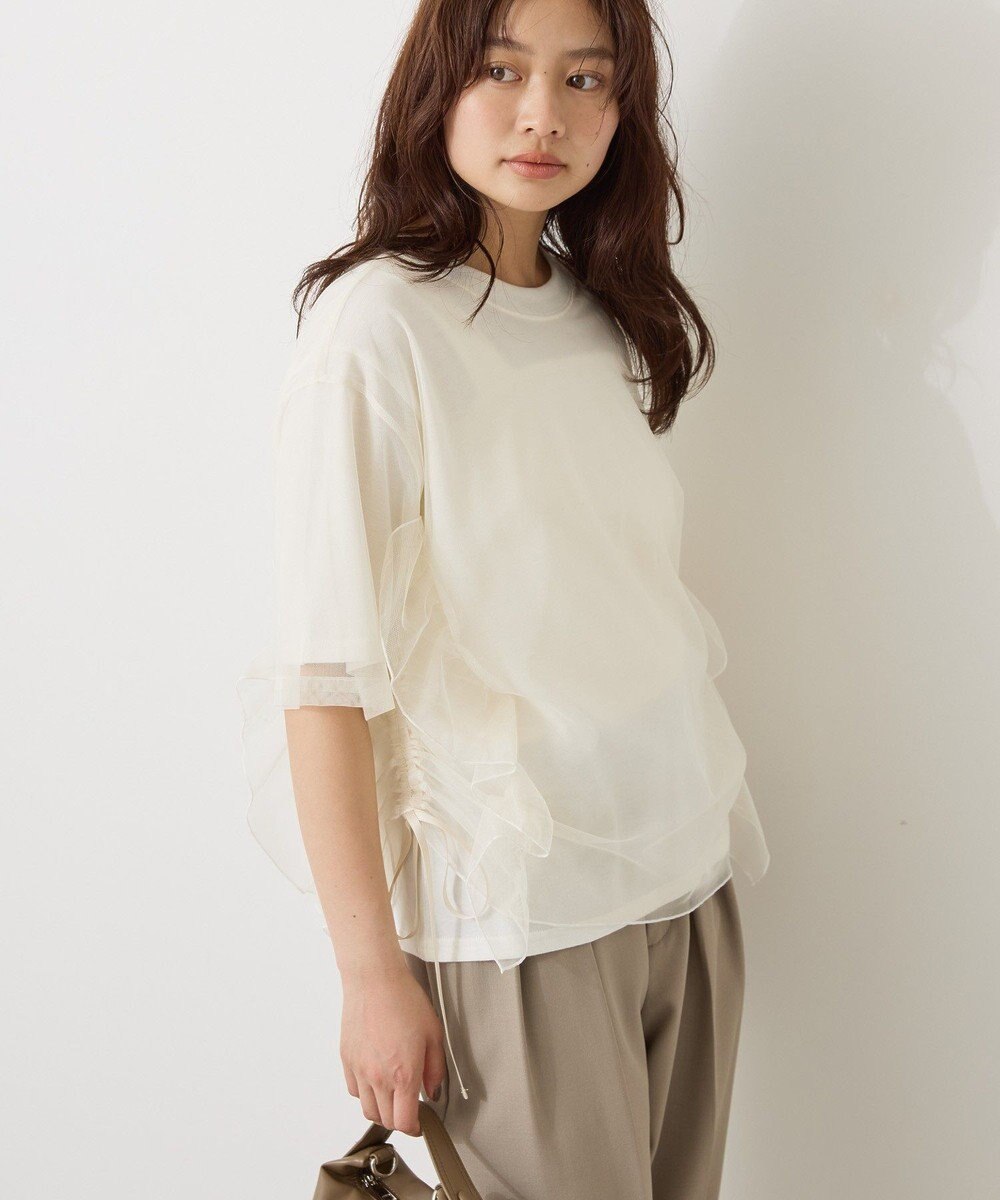 AMERICAN HOLIC チュールレイヤードドロストトップス 