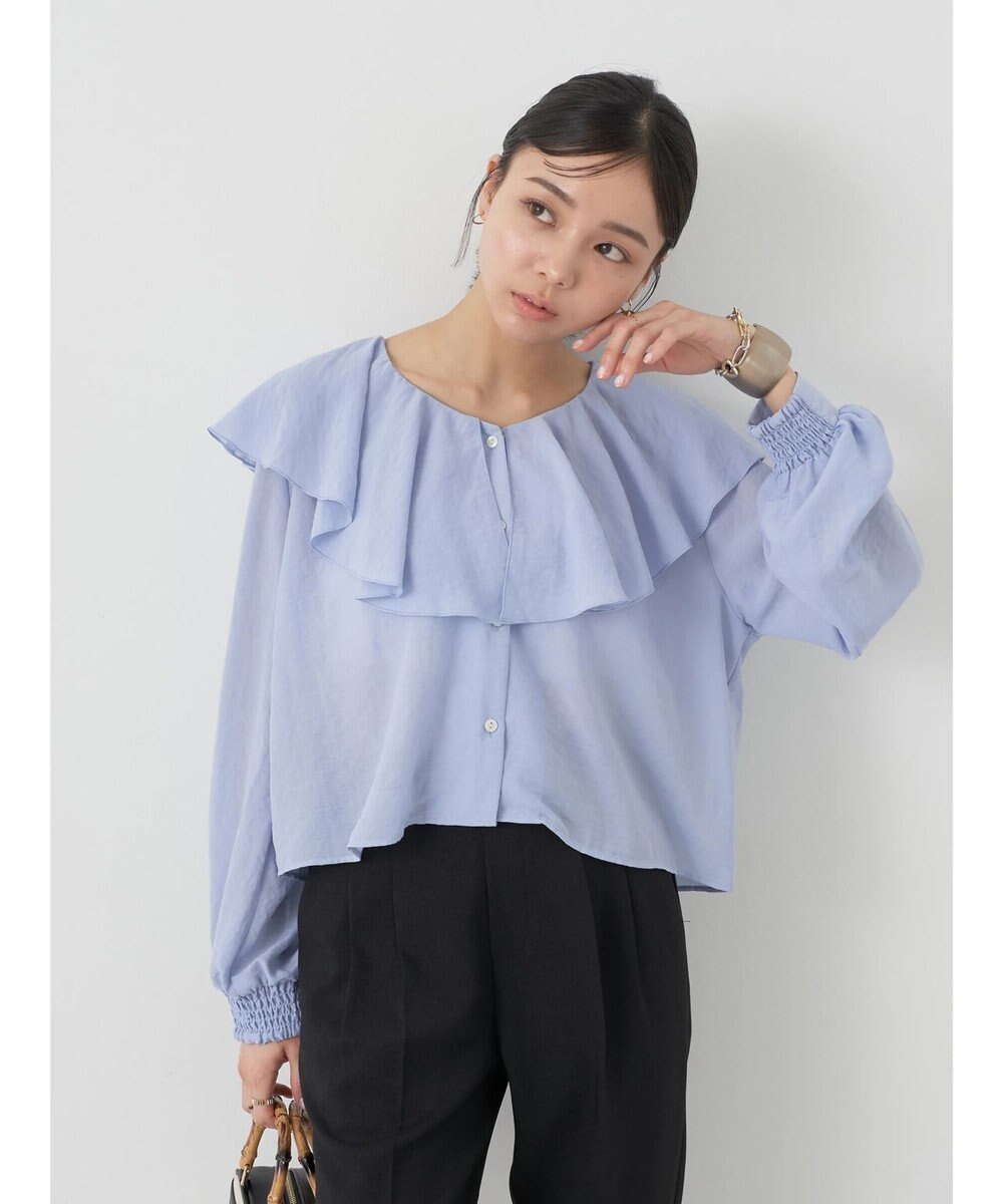 earth music&ecology ラッフルショートブラウス 