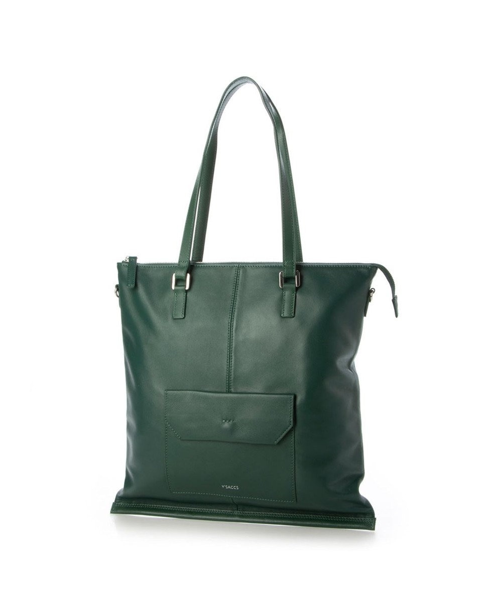 Y'SACCS イタリアンシープ2WAYフラットトート 