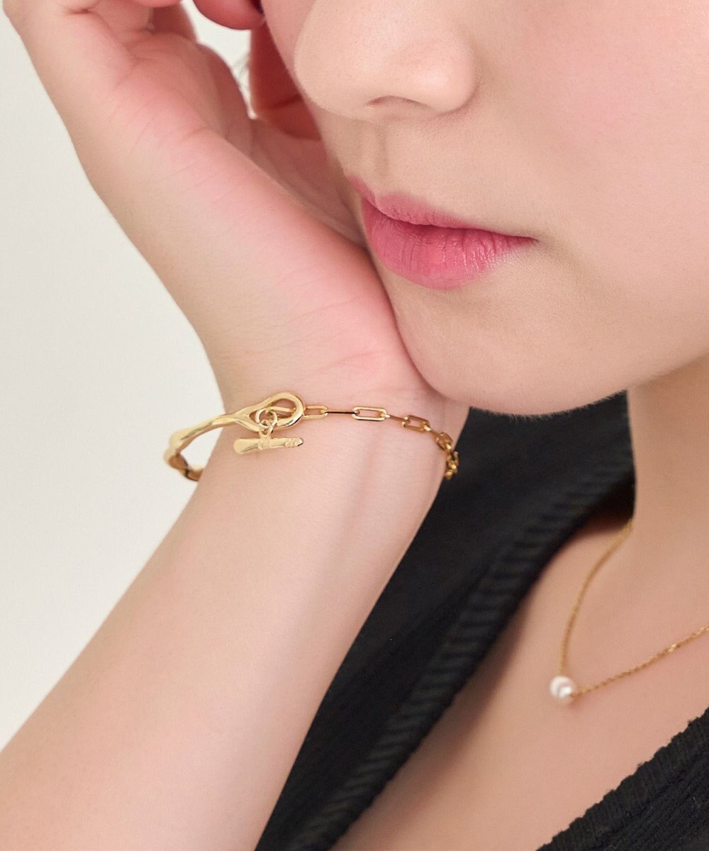 Phoebe <オンワード限定セット>スライヴパールネックレス×フロウラインメタルブレスレット 