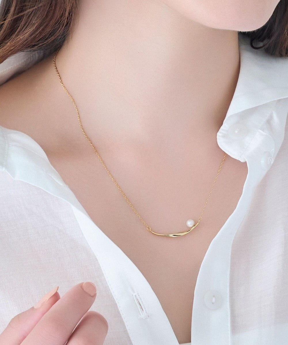 Phoebe <オンワード限定セット>スライヴパールネックレス×フロウラインメタルブレスレット 