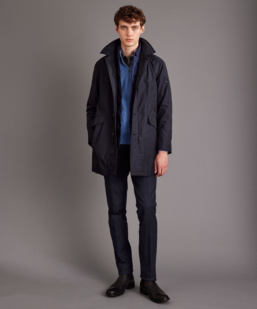 JOSEPH ABBOUD 【キングサイズ】カシミヤブレンド ハイネック ZIP プルオーバーニット 