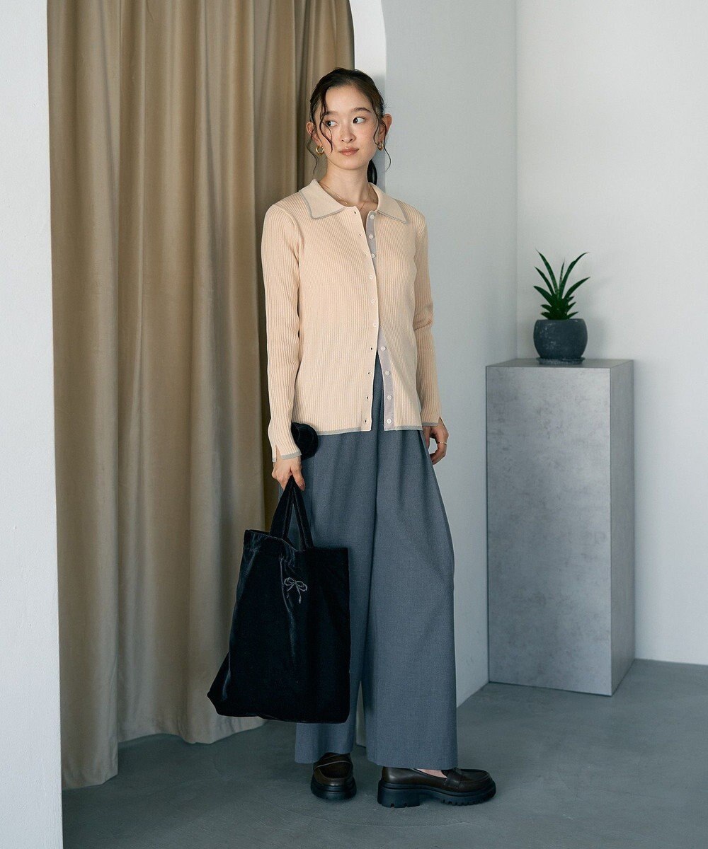 earth music&ecology 【2WAY】ウエストタブタックパンツ 