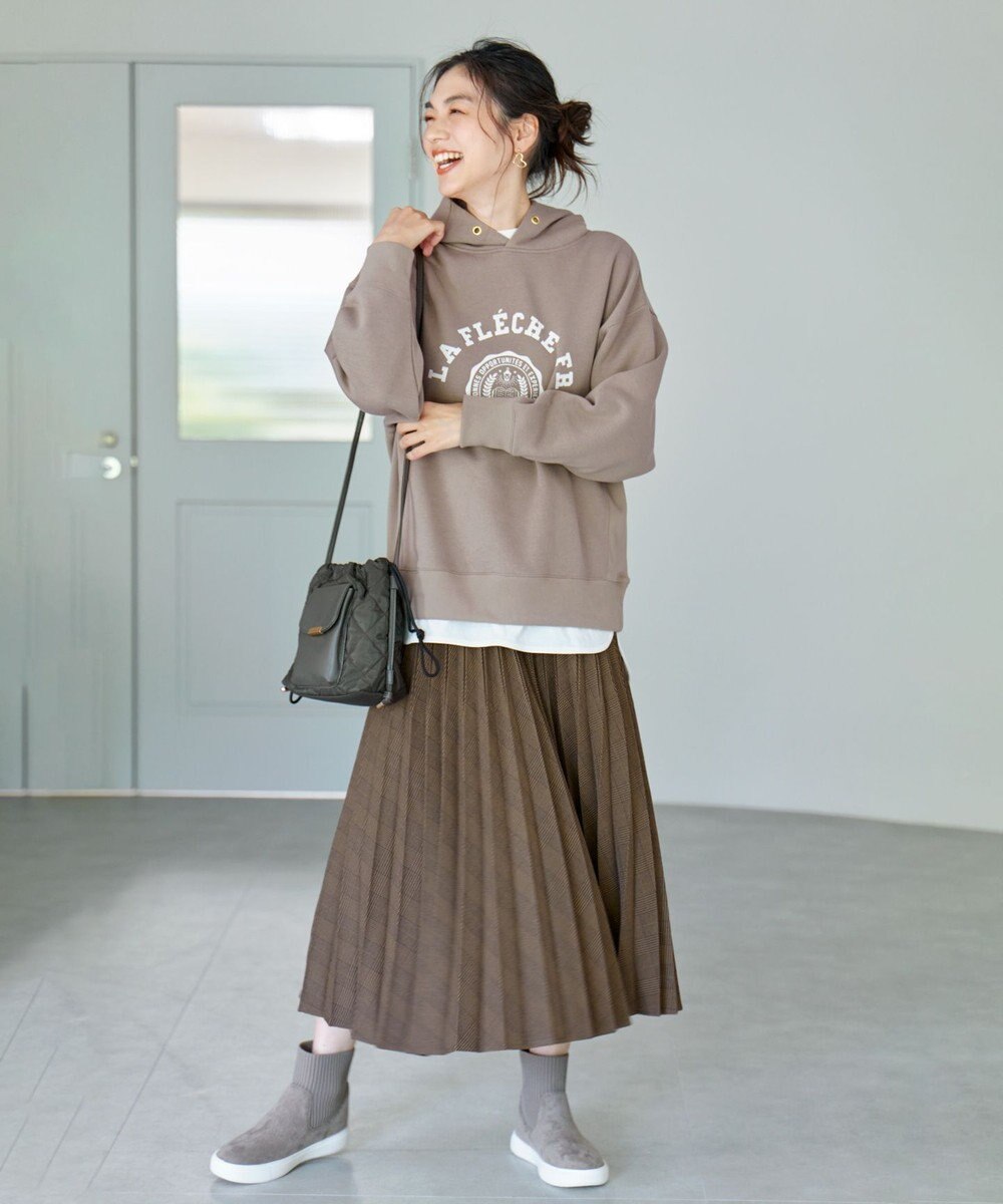 ANY 【洗濯機可能/サスティナブル】ロゴ裏起毛パーカー 