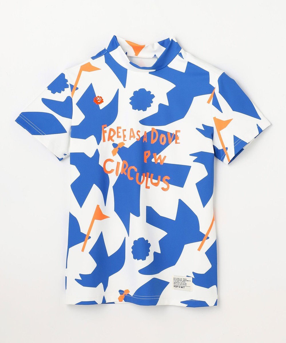 PW CIRCULUS 【WOMEN】ＤＯＶＥ柄モックネック ゴルフウェア レディース 