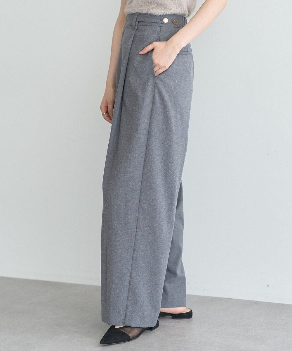 earth music&ecology 【2WAY】ウエストタブタックパンツ 