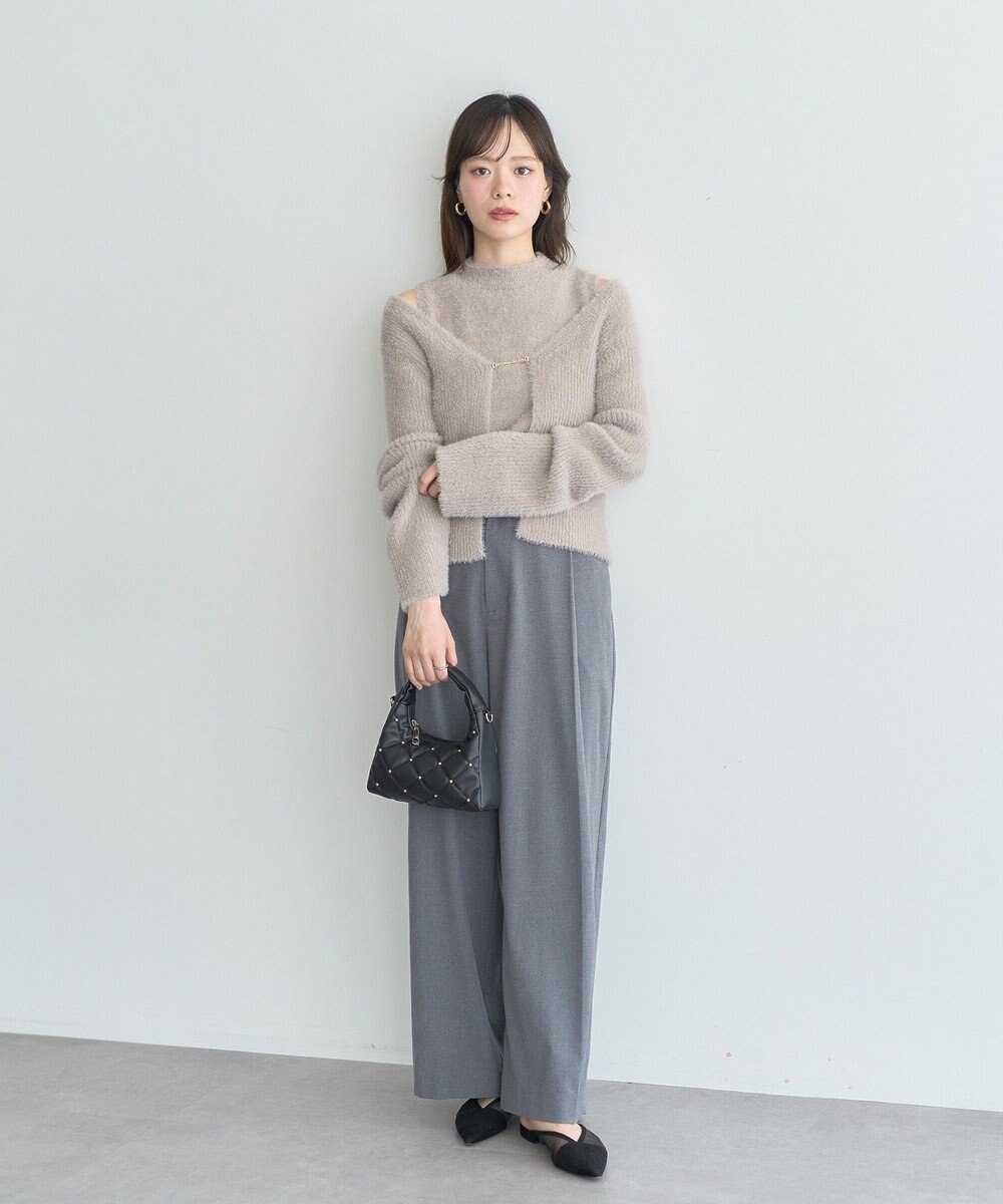 earth music&ecology 【2WAY】ウエストタブタックパンツ 