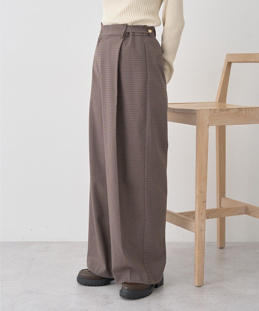 earth music&ecology 【2WAY】ウエストタブタックパンツ 