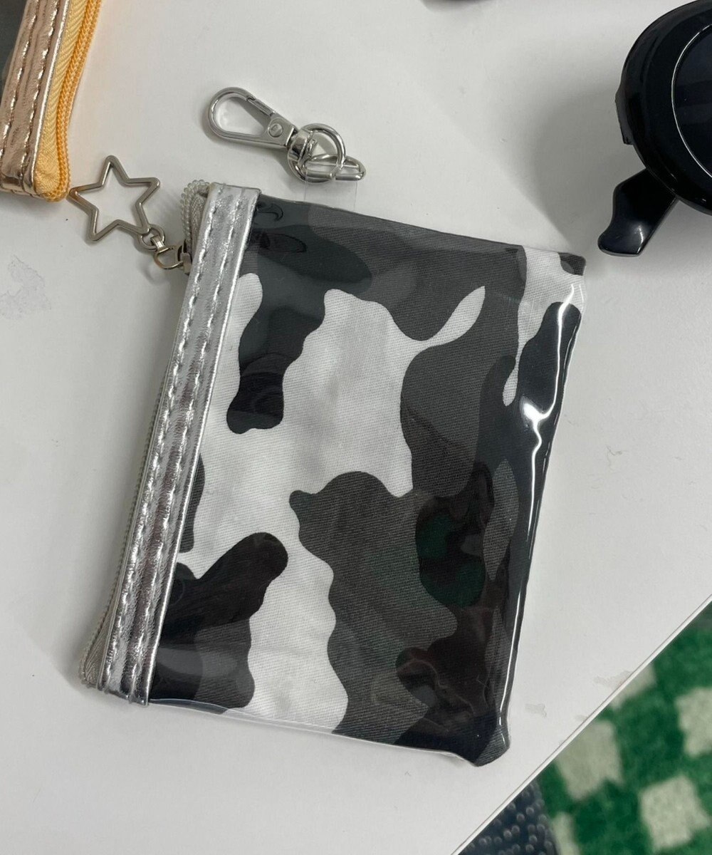 WEGO 総柄メタルクリアポーチ 
