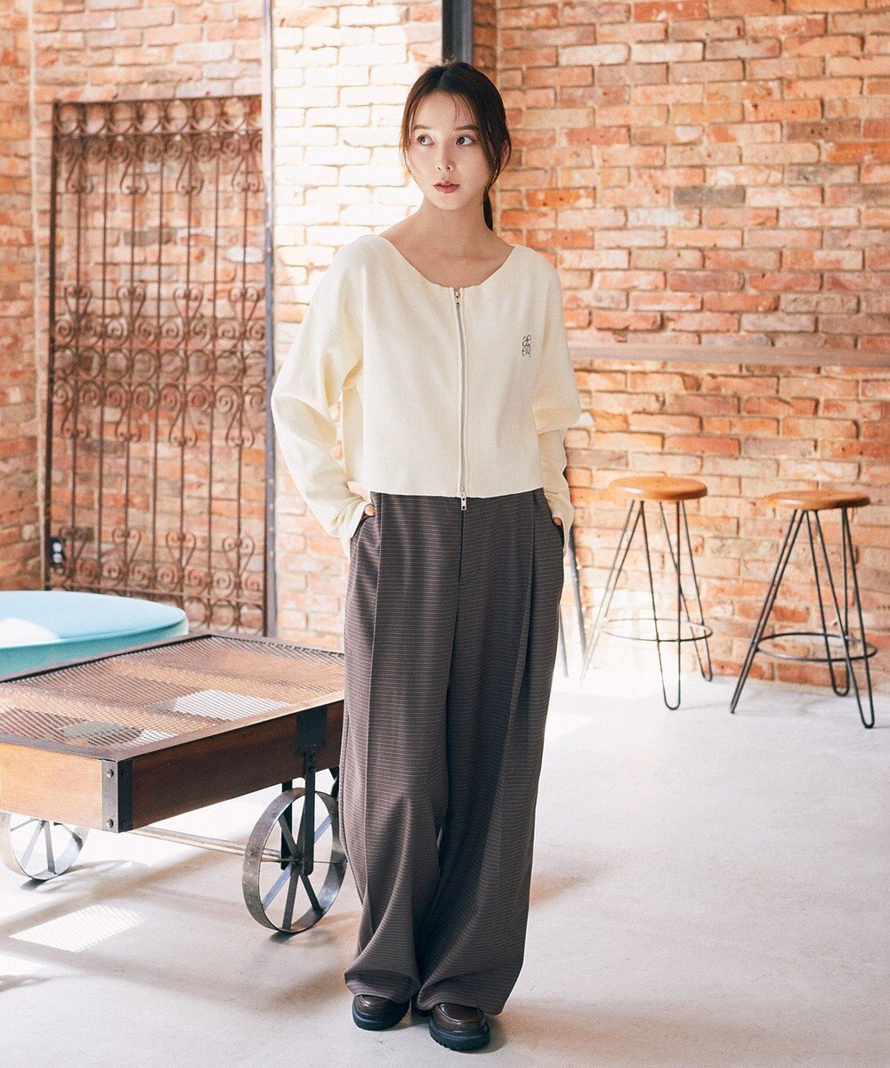 earth music&ecology 【2WAY】ウエストタブタックパンツ 