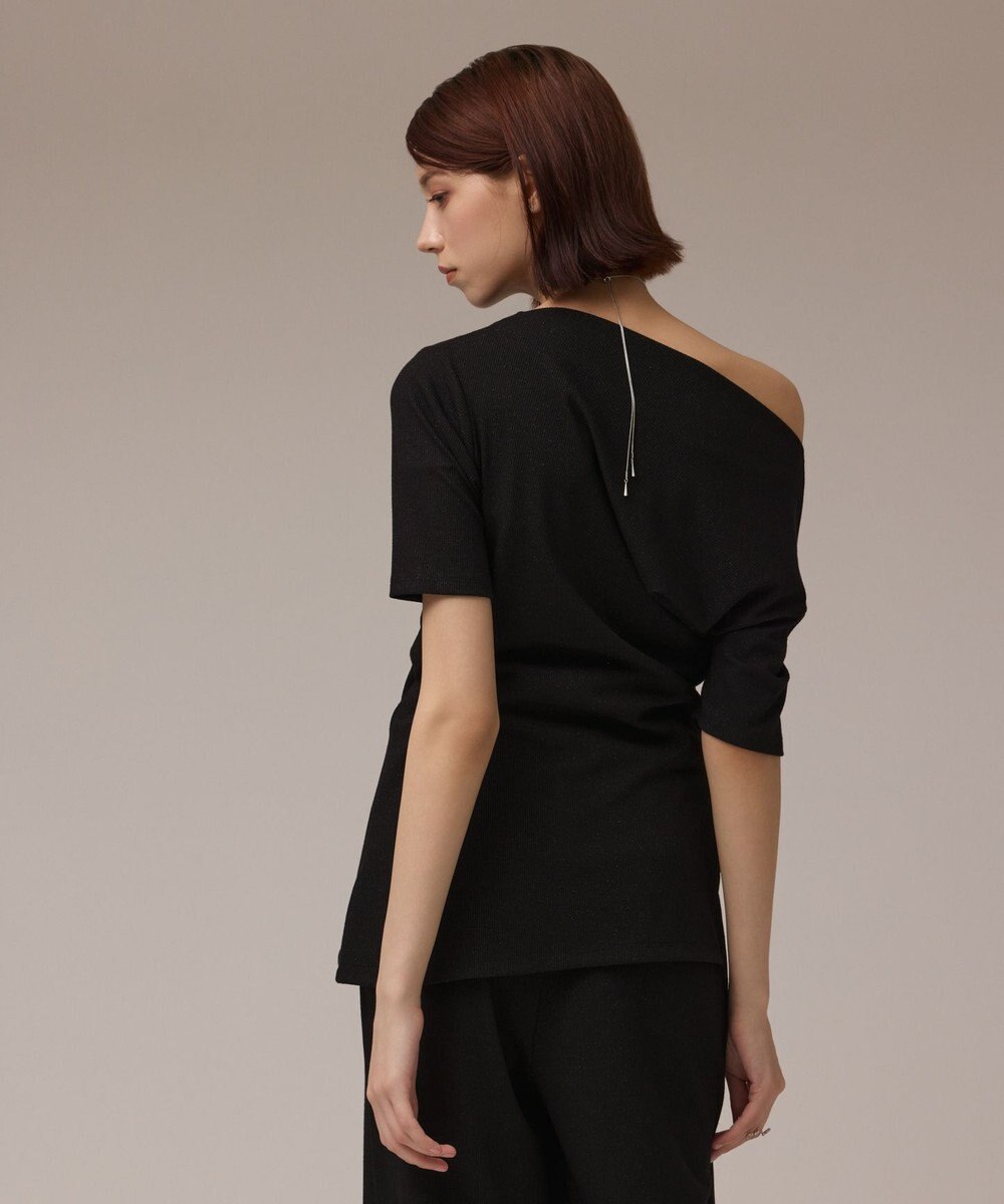 GRACE CONTINENTAL ラメリブジャージトップ 