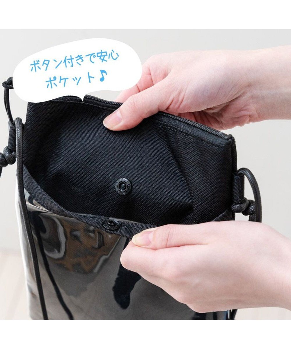 Mother garden しろたん 窓付 ミニサコッシュ 《ブラック》 