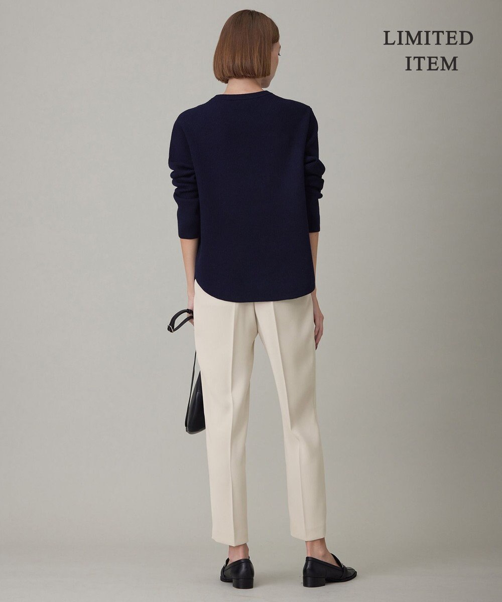 ICB 【WEB限定・洗える】ウールポリエステル クルーネックプルオーバー 