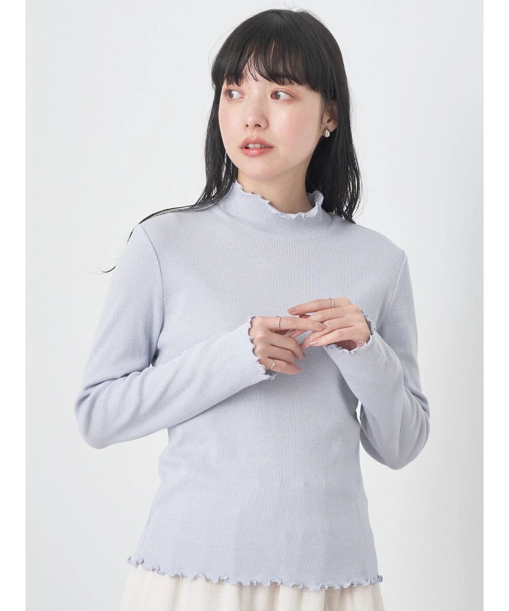 earth music&ecology ラメハイネックプルオーバー 