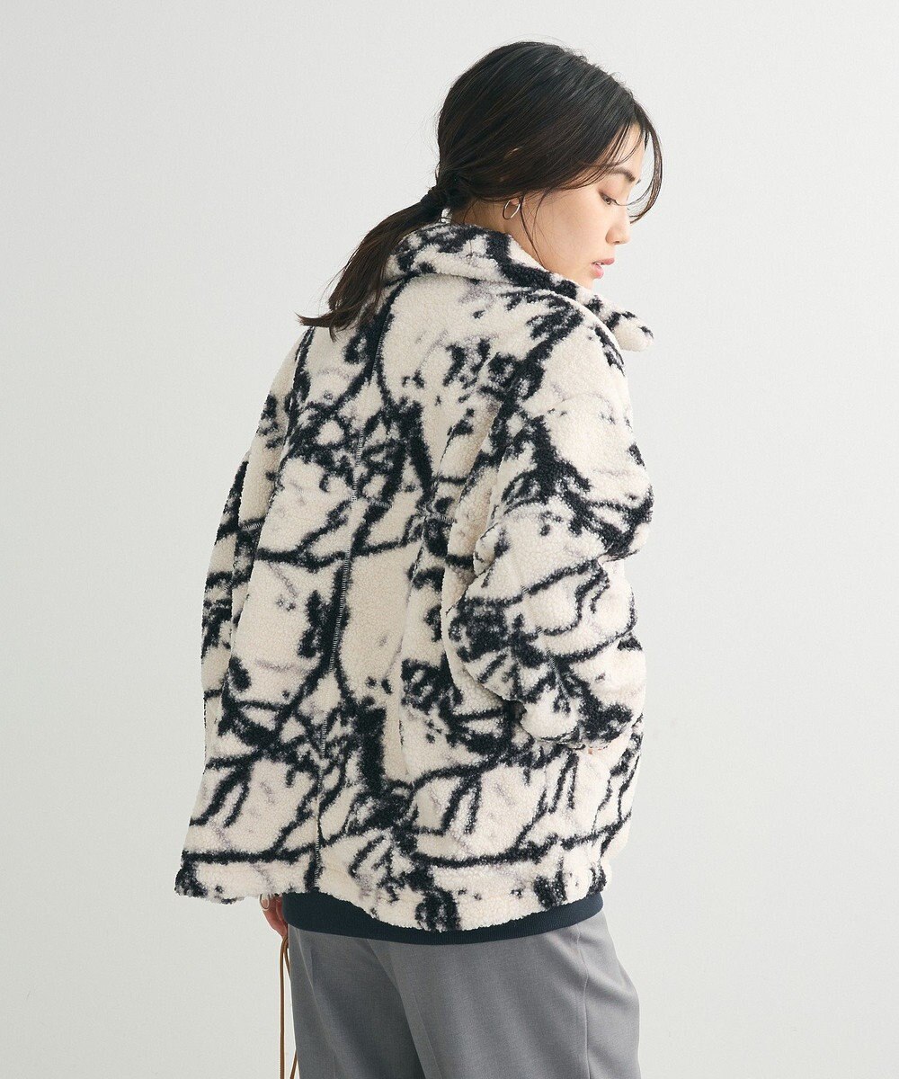 Green Parks リバーシブルプリント柄ボアブルゾン 