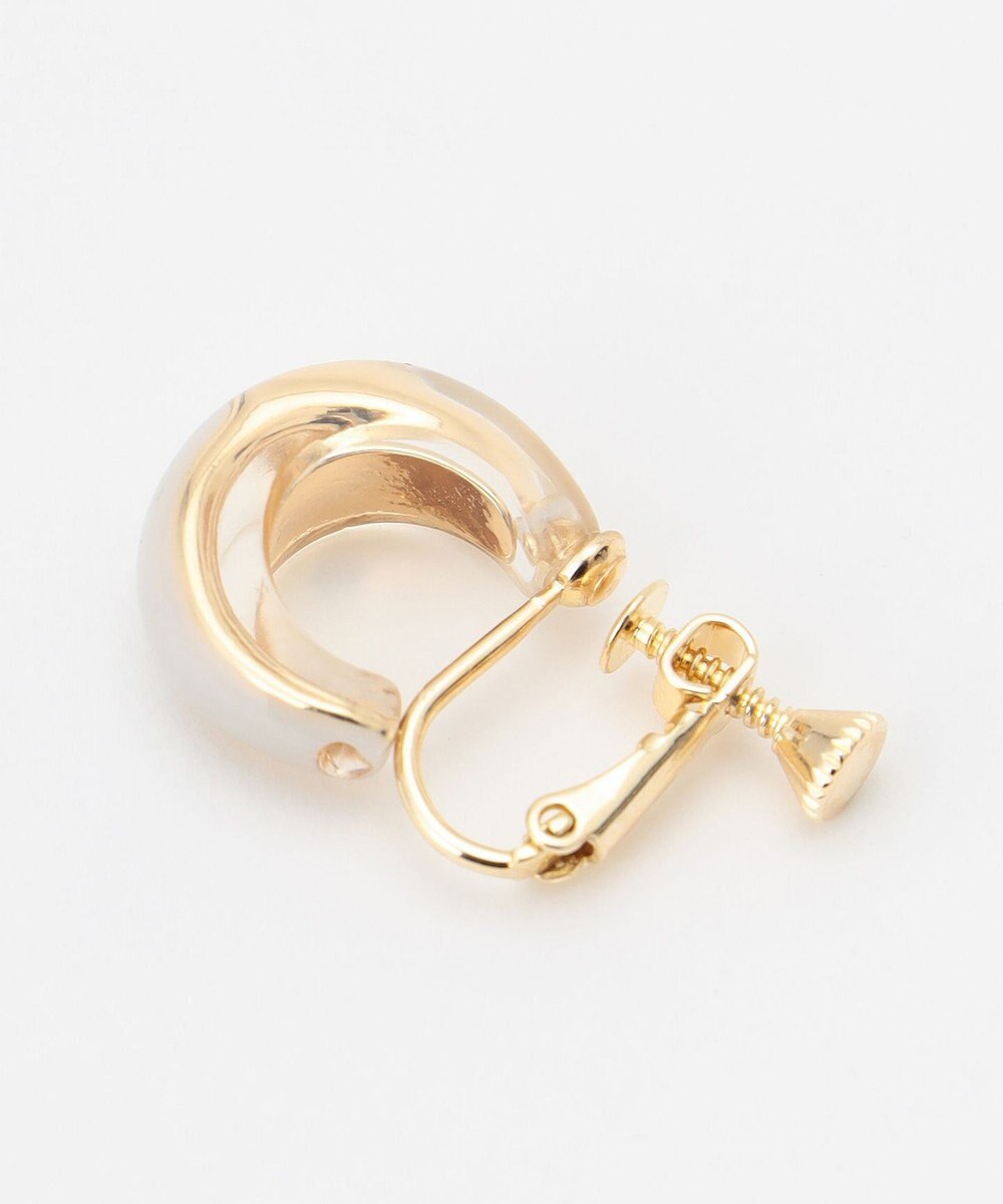 ANY SIS クリアカラーフープ イヤリング 