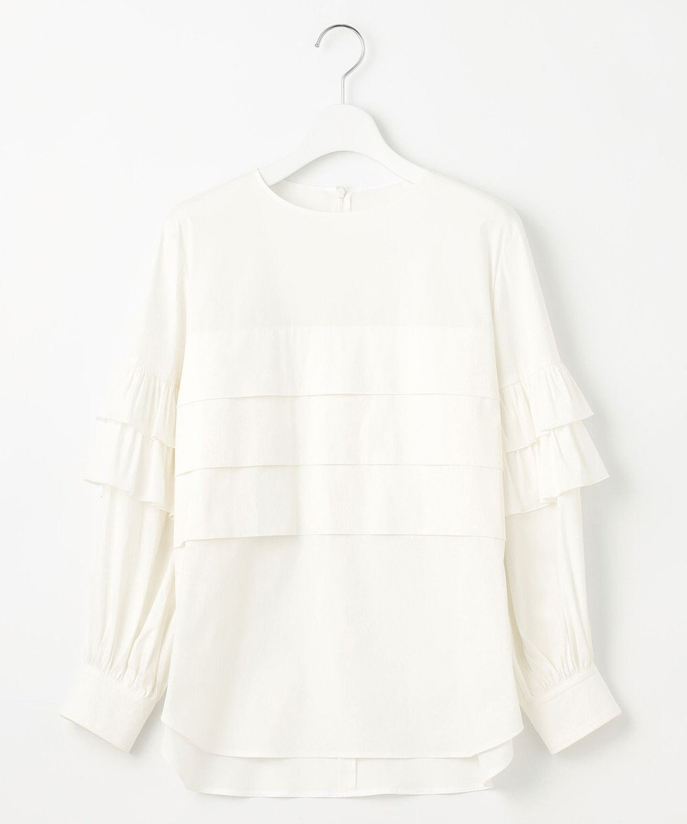 自由区 L 【洗える】タイプライターデザイン ブラウス 