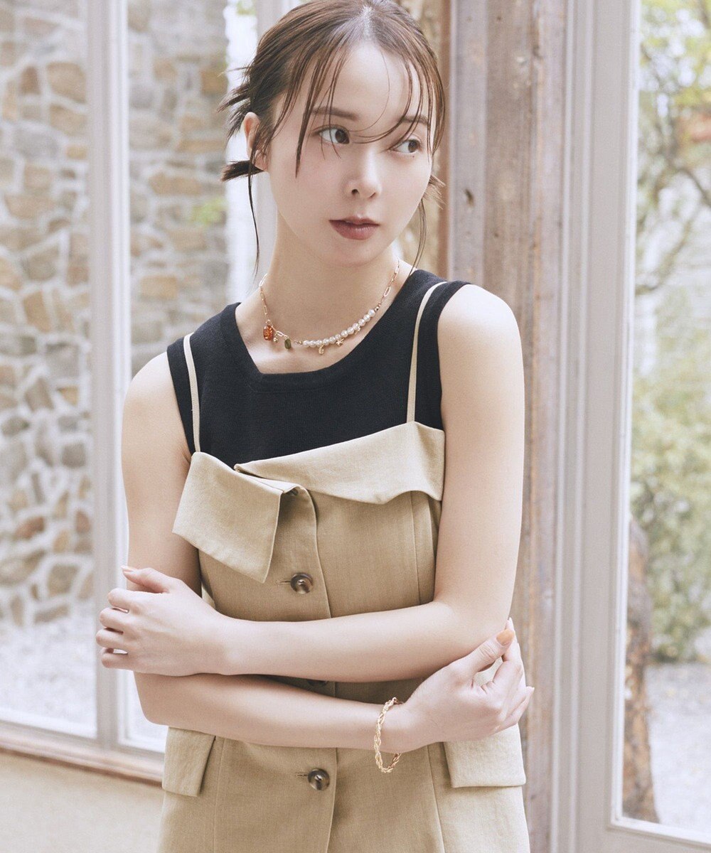 earth music&ecology パールＭＩＸチャームネックレス 