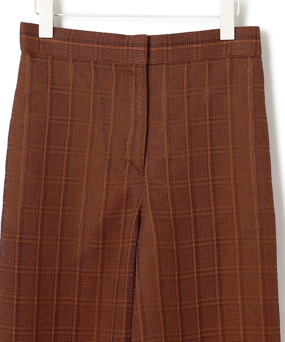 ICB スクエアチェックレノクロス ワイドストレートパンツ 