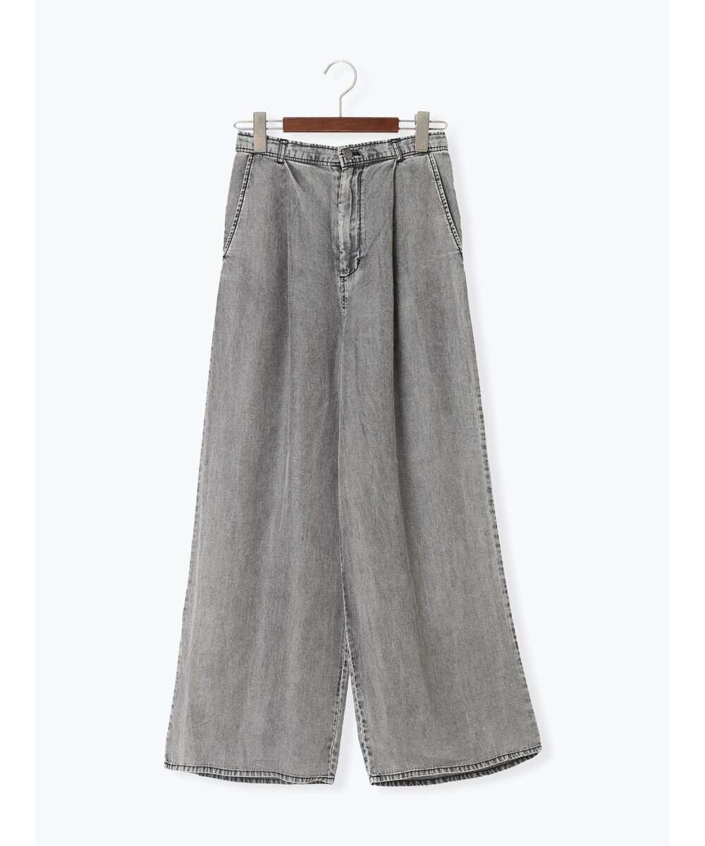Te chichi ウォッシュデニムライクタックワイドパンツ(セットアップ可) 