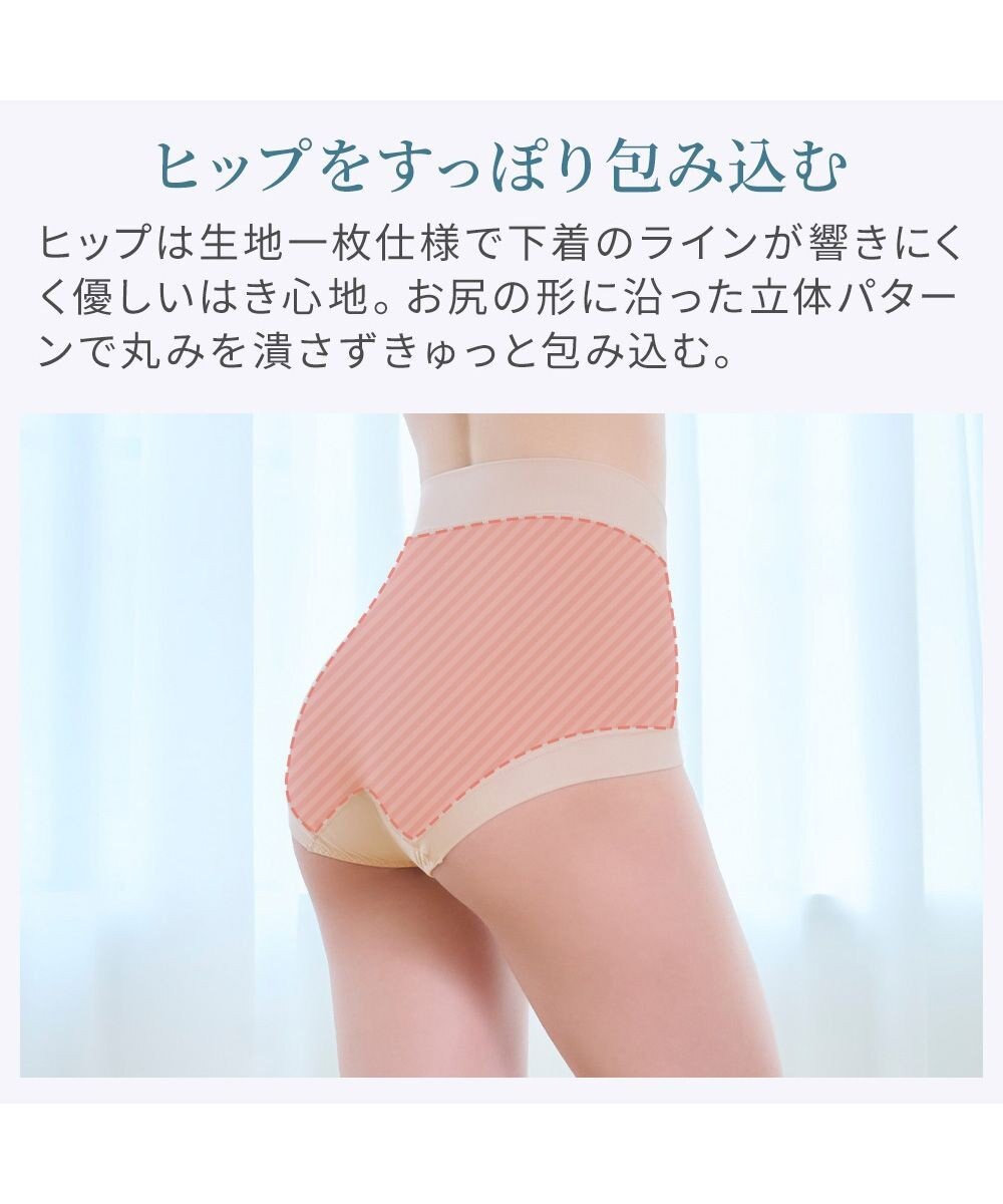 BRADELIS New York 【BRADELIS NewYork peace】ナチュラルフィット綿混ショーツ25 補正 補整下着 吸汗速乾 接触冷感で快適 