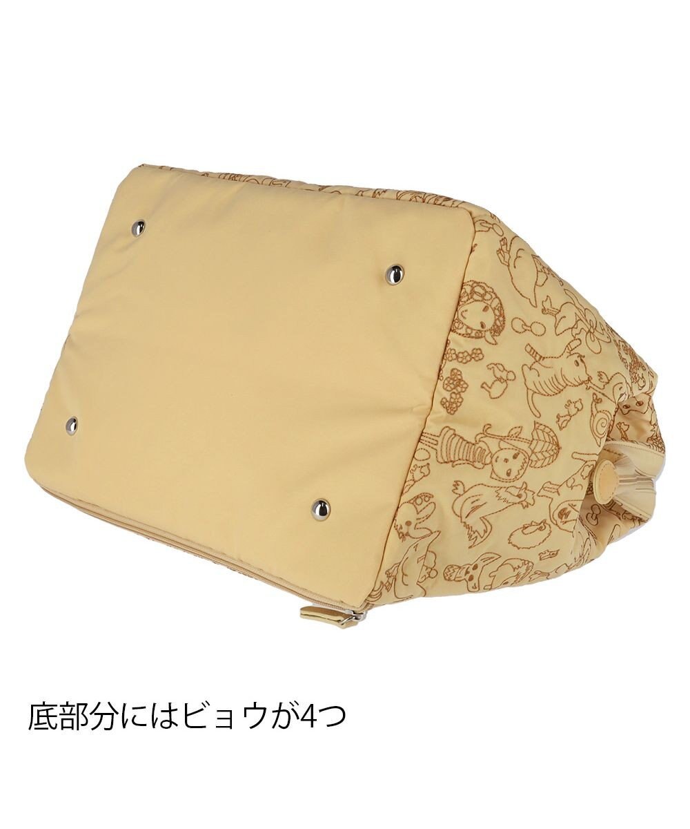 tsumori chisato CARRY 森のどうぶつ刺繍 ボストンバッグ キャリーオンバッグ 口金で大きく開く 