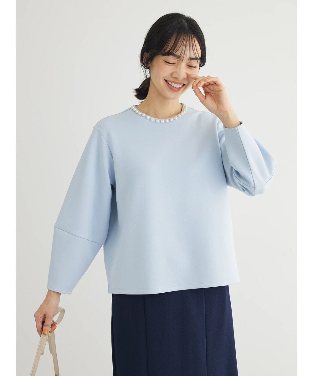 Green Parks パール付ポンチカットプルオーバー 