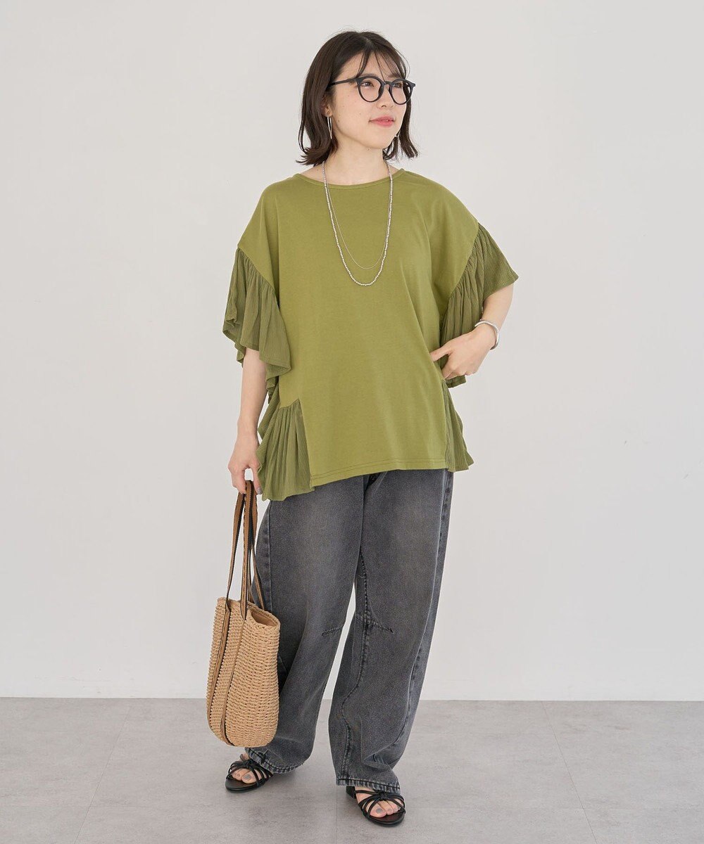 Green Parks ・ＥＬＥＮＣＡＲＥ　ＤＵＥ　デニムバレルレッグパン 