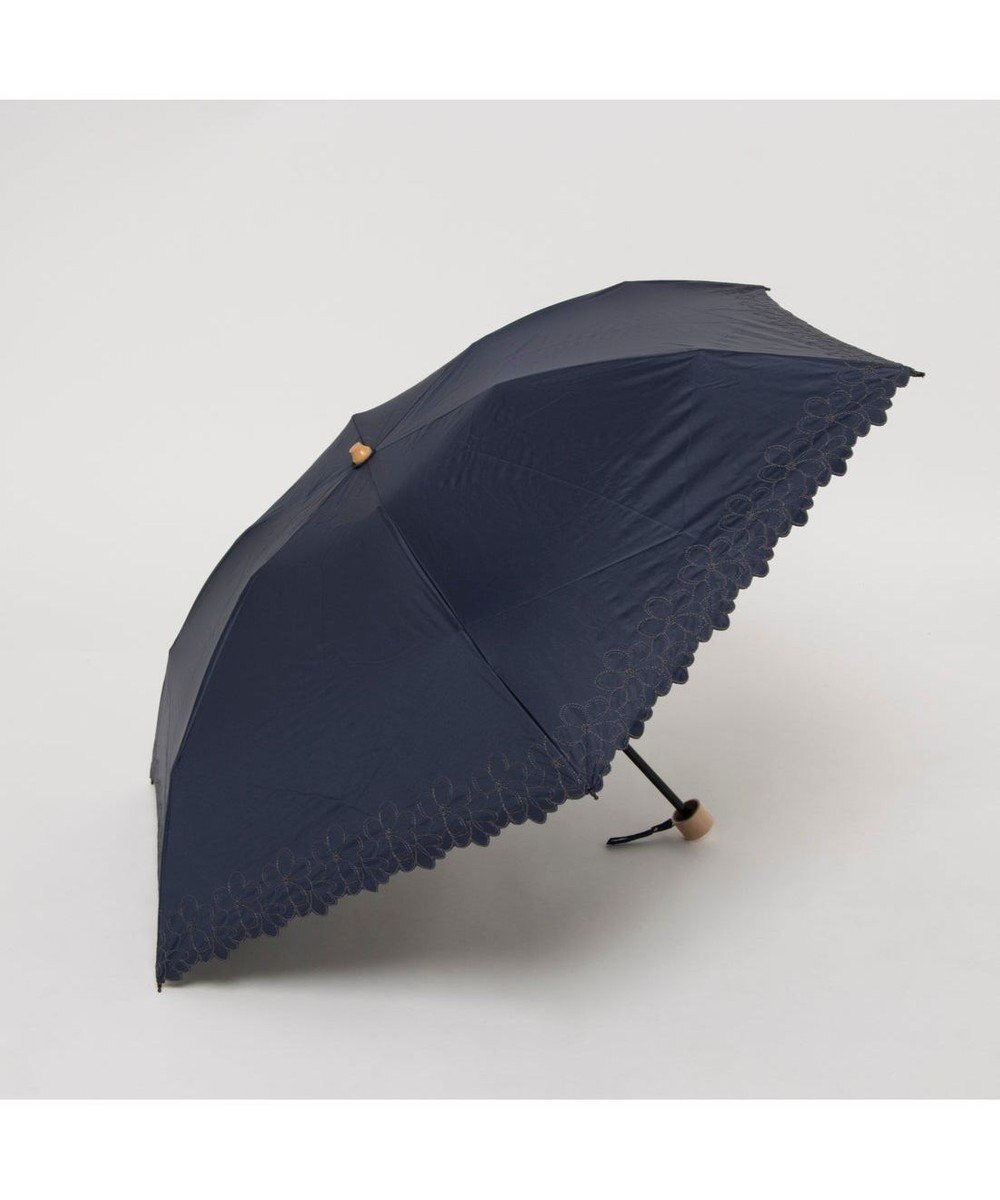 UNBILLION カシュネ cachenez / 【晴雨兼用】【日傘】UV カット率99％以上 PU軽量フラワー刺繍ミニ折りたたみ傘 