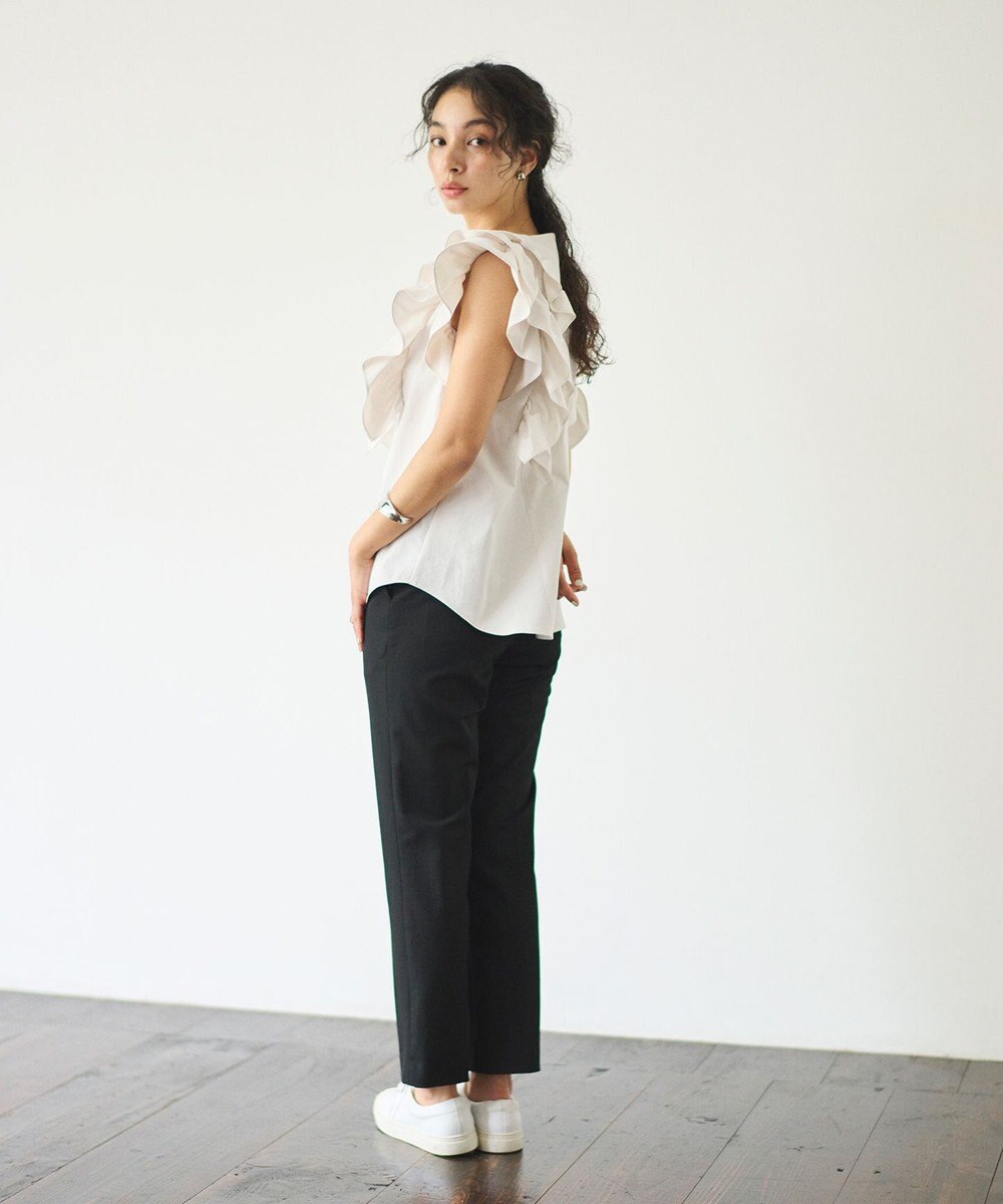 #Newans ラッフルフリルブラウス 