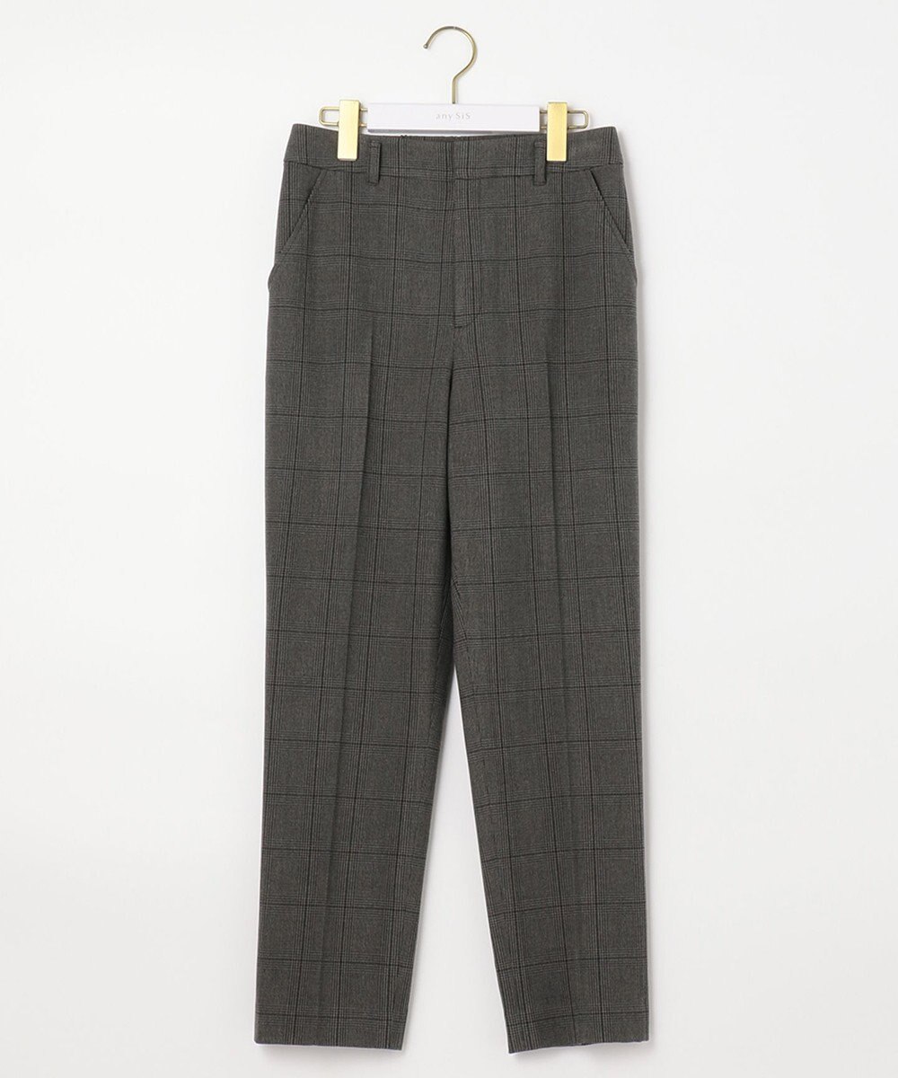 ANY SIS 【蓄熱効果】サーモトロン 2WAYストレッチ テーパードパンツ（チェック柄） 